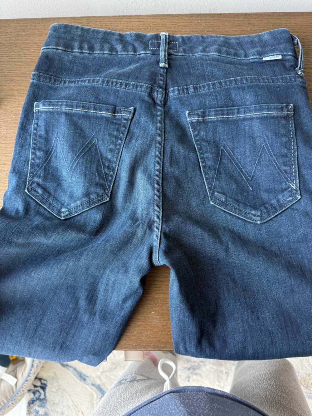 MOTHER Women's Skinny Jeans in Dark Blue Denim